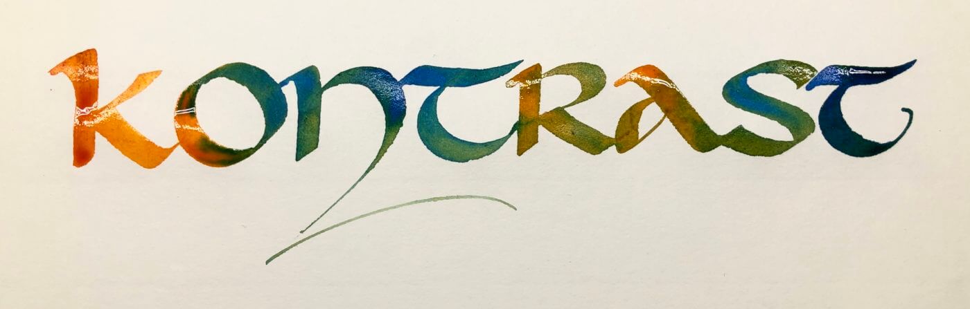 Farbkontraste Kalligrafie