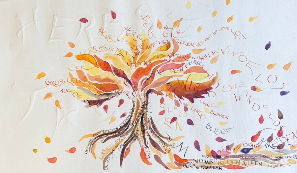 Wie du Kalligrafie zu Deinem Beruf machen kannst herbsttag alt Kopie