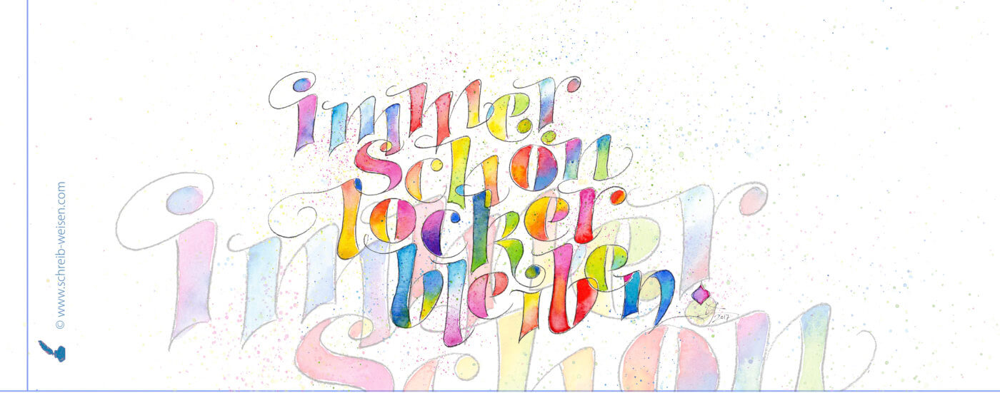 3erPack Lichthülle "immer schön locker bleiben" schreibweisen